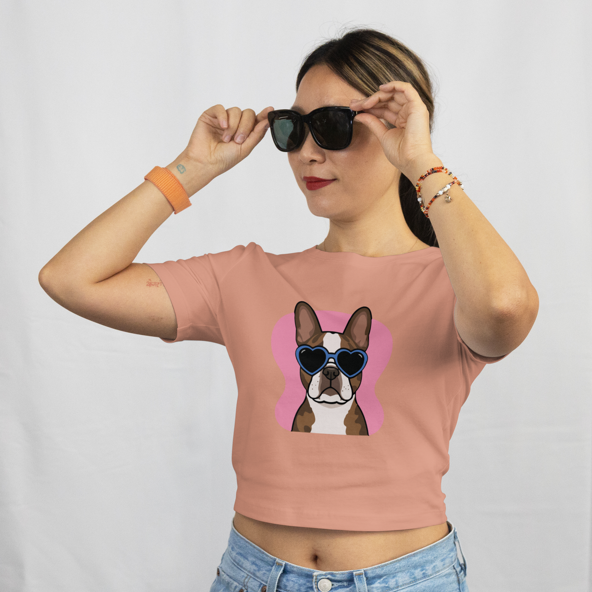 Saint Guas Mood Pet Capsule - Frenchie Premium Crop T-Shirt