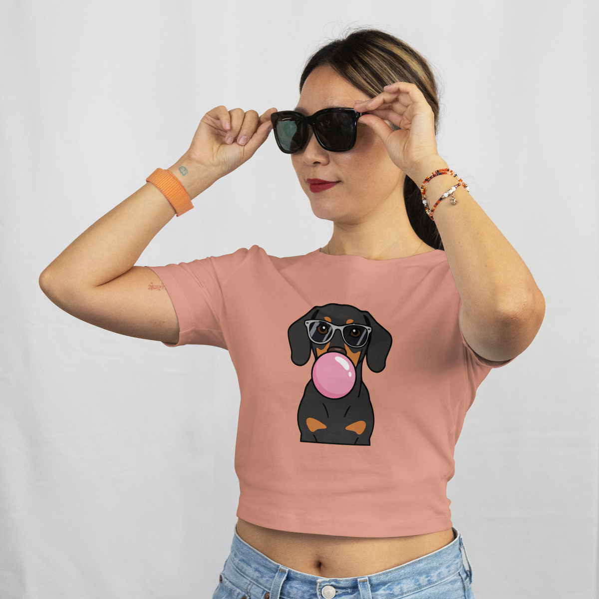 Saint Guas Mood Pet Capsule - Black Lab Premium Crop T-Shirt