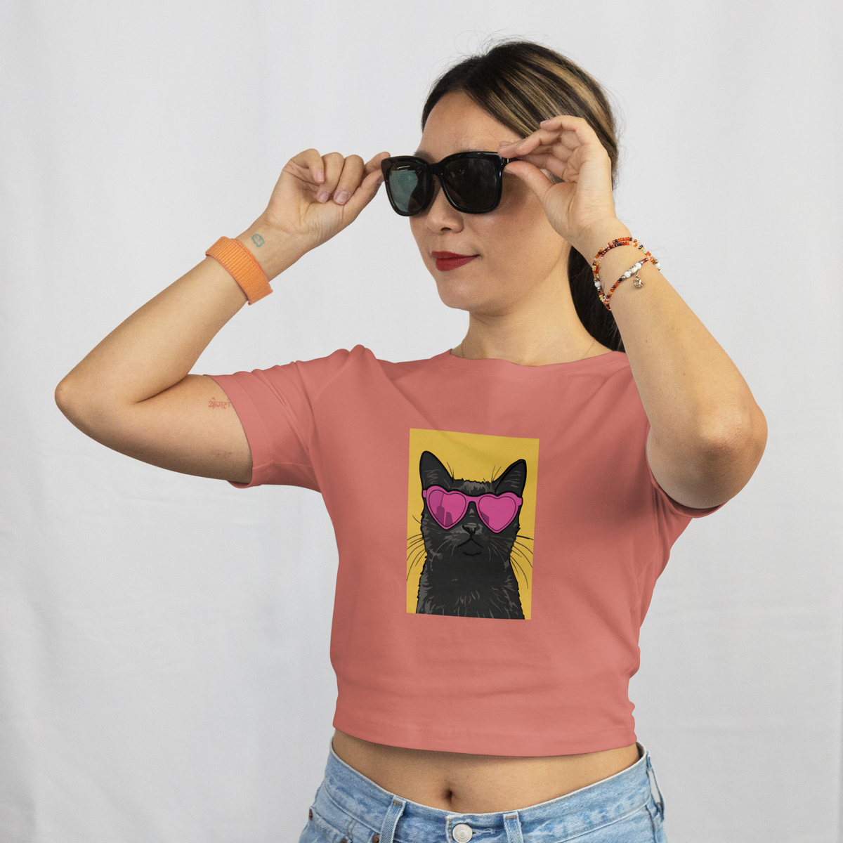 Saint Guas Mood Pet Capsule - Cat Club Premium Crop T-Shirt