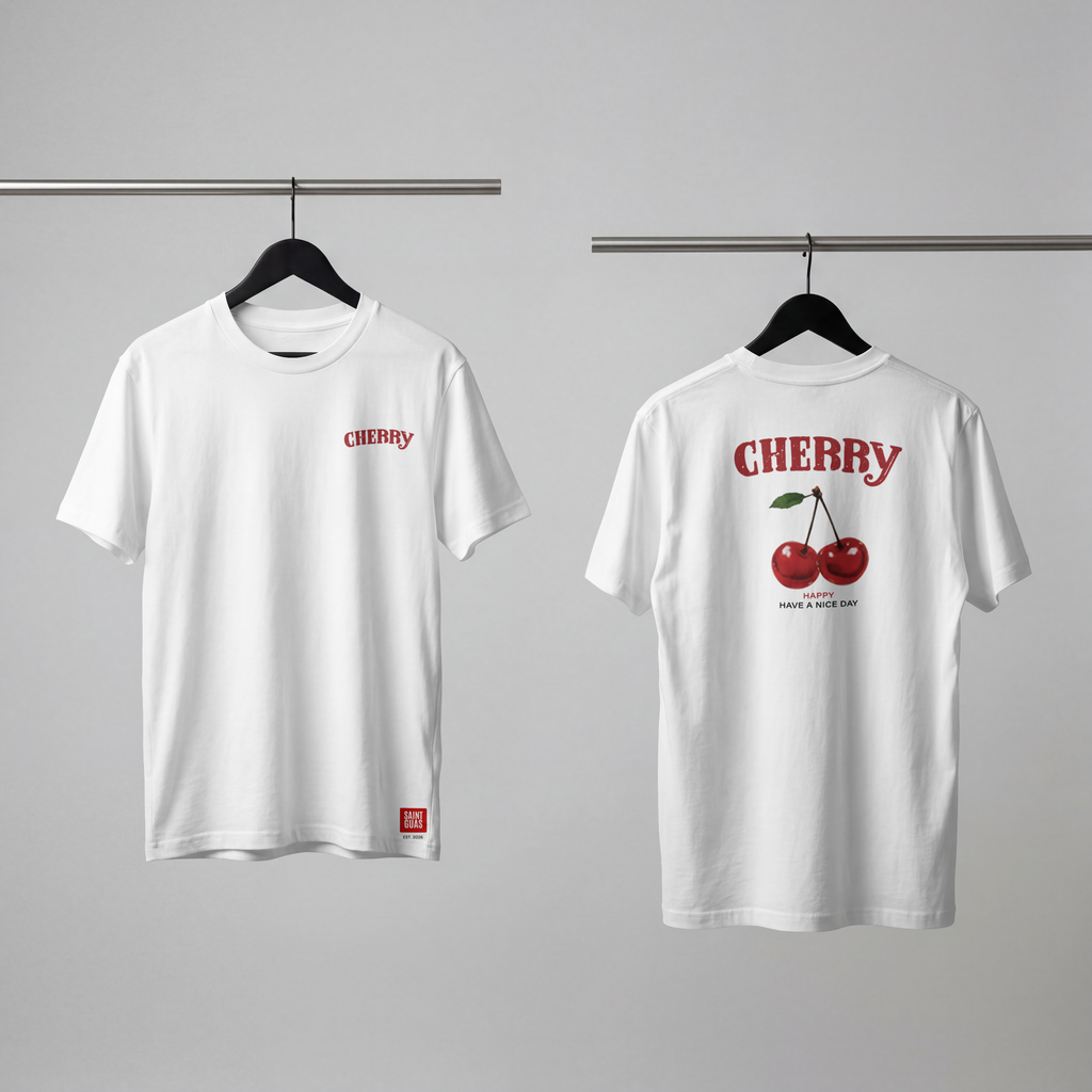 Saint Guas Statement Capsule – Cherry Premium Oversize T-Shirt