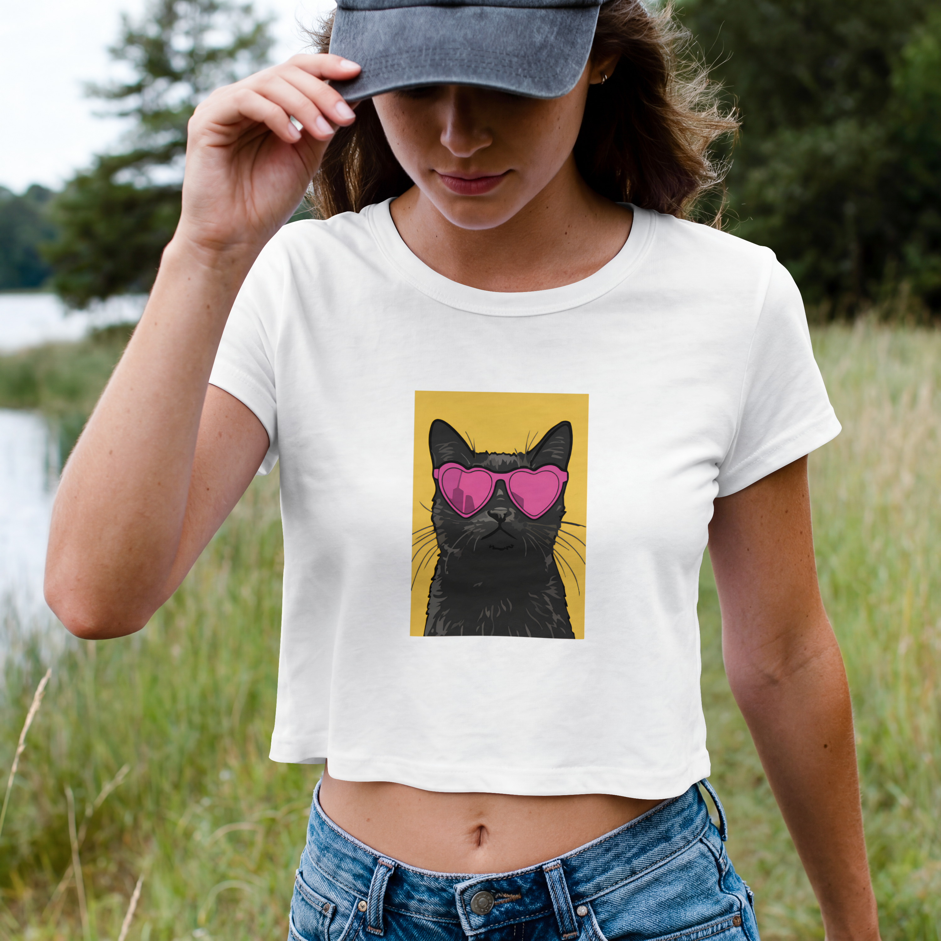 Saint Guas Mood Pet Capsule - Cat Club Premium Crop T-Shirt