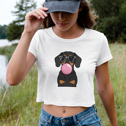 Saint Guas Mood Pet Capsule - Black Lab Premium Crop T-Shirt