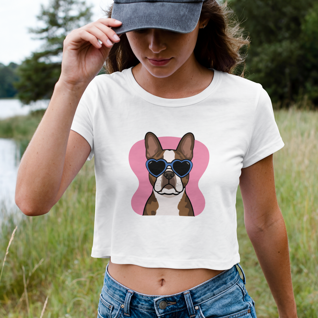 Saint Guas Mood Pet Capsule - Frenchie Premium Crop T-Shirt