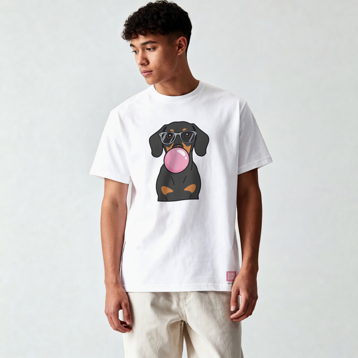Saint Guas Mood Pet Capsule – Black Lab Premium Oversize T-Shirt