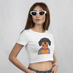Saint Guas Mood Pet Capsule - Dachshund Premium Crop T-Shirt