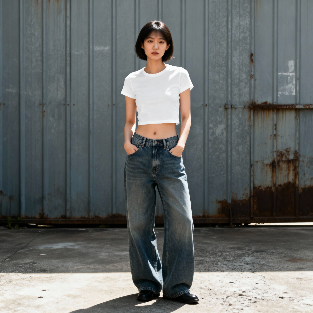 Saint Guas Basic Collection Premium Crop T-Shirt