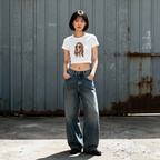 Saint Guas Mood Pet Capsule - Beagle Premium Crop T-Shirt