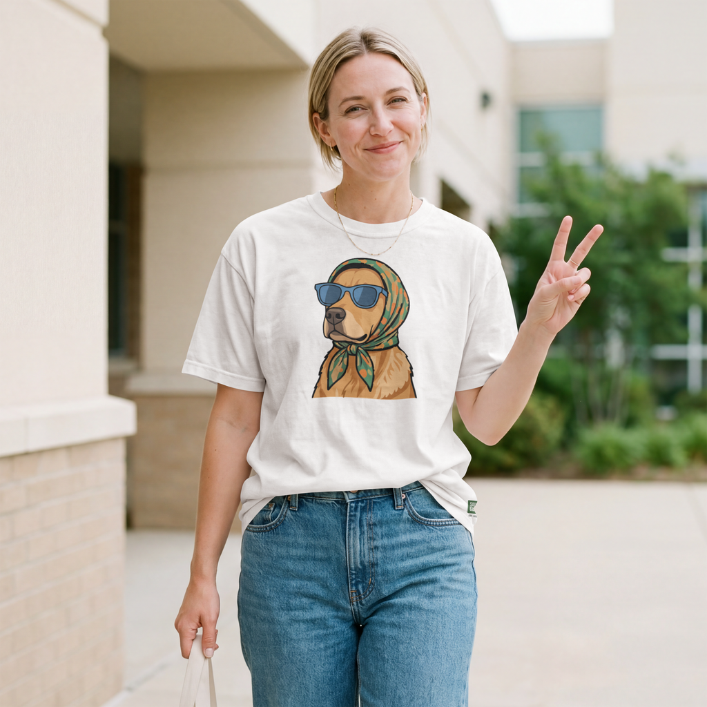 Saint Guas Mood Pet Capsule – Golden Retriever Premium Oversize T-Shirt