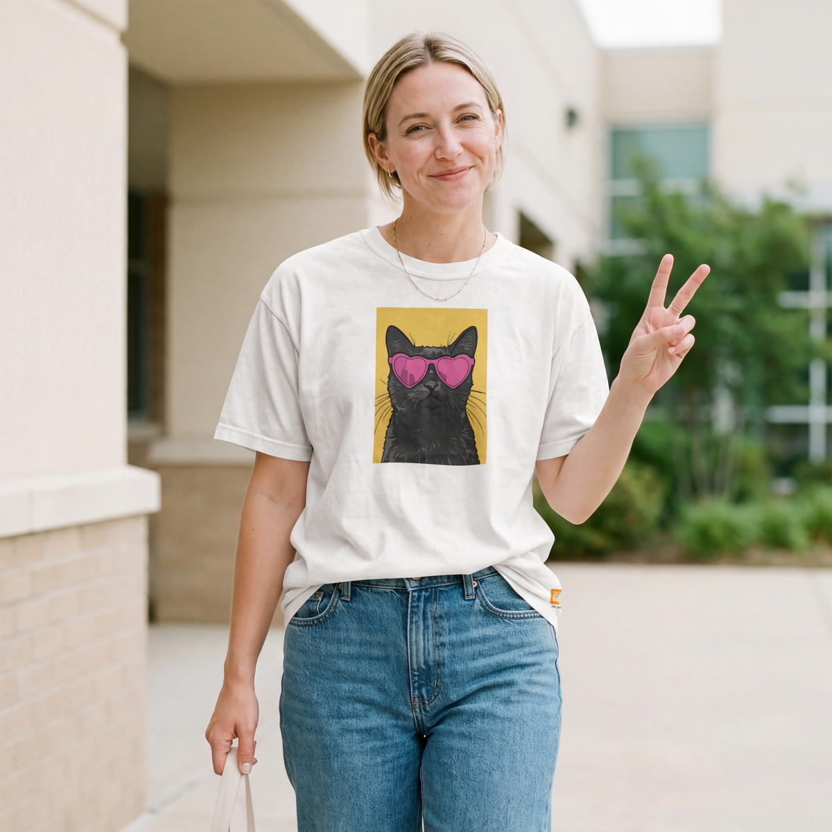 Saint Guas Mood Pet Capsule – Cat Club Premium Oversize T-Shirt