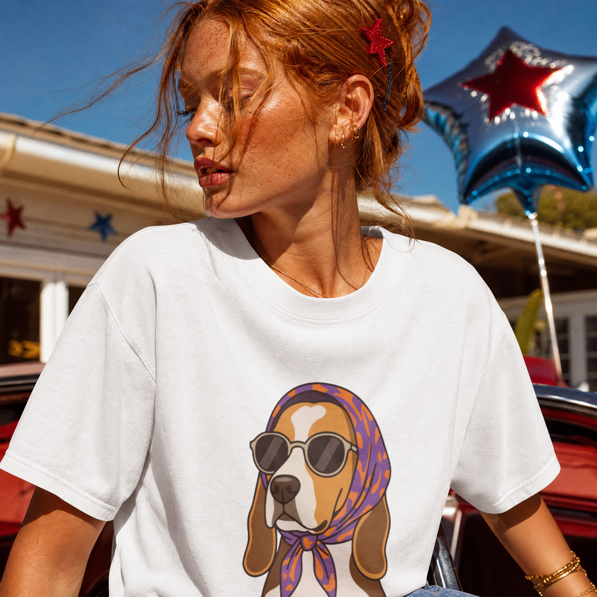 Saint Guas Mood Pet Capsule – Beagle Premium Oversize T-Shirt