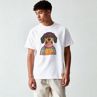 Saint Guas Mood Pet Capsule – Dachshund Premium Oversize T-Shirt
