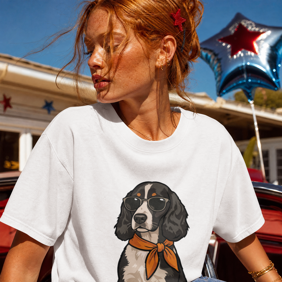 Saint Guas Mood Pet Capsule – Cocker Spaniel Premium Oversize T-Shirt