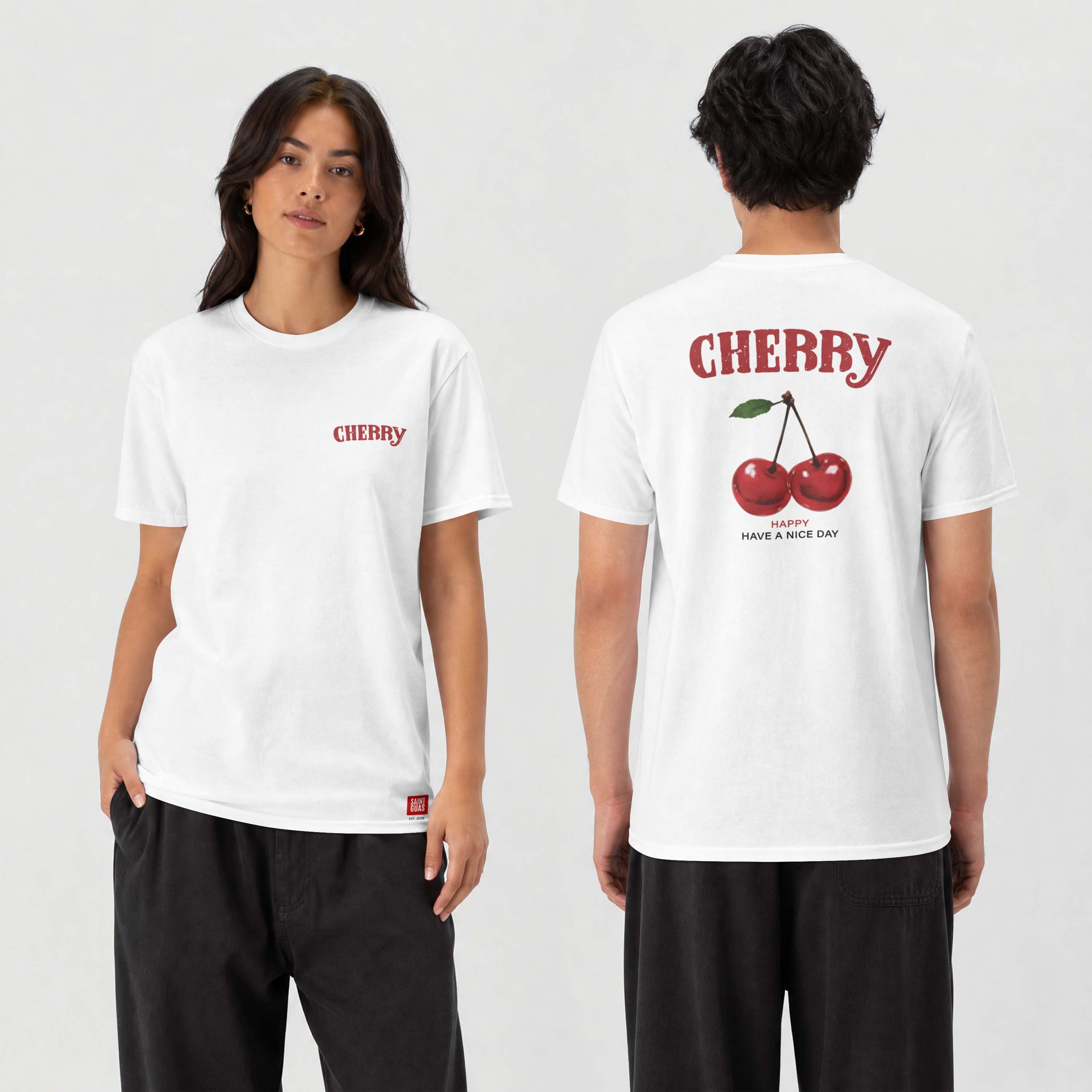 Saint Guas Statement Capsule – Cherry Premium Oversize T-Shirt