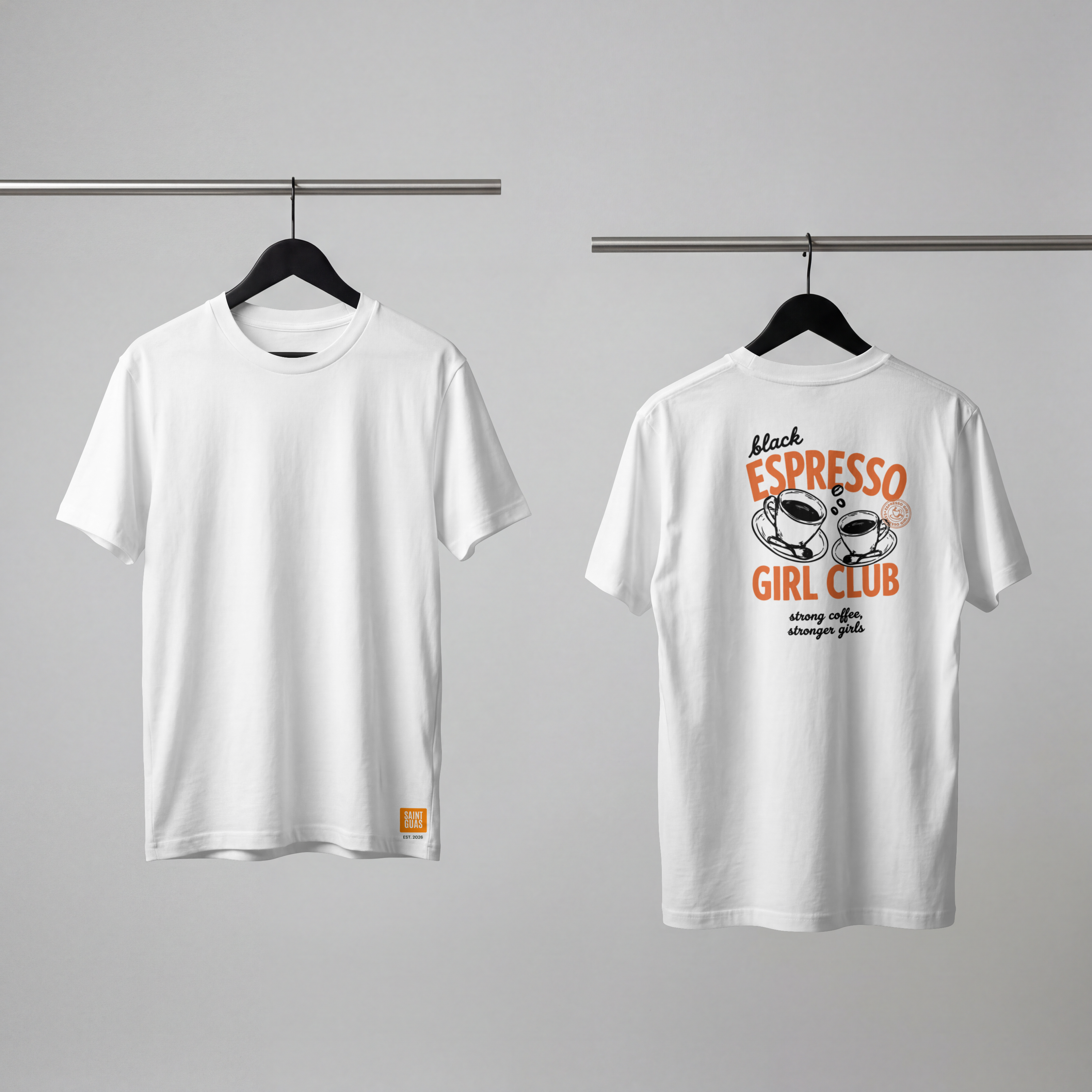 Saint Guas Statement Capsule – Espresso Girl Club Premium Oversize T-Shirt