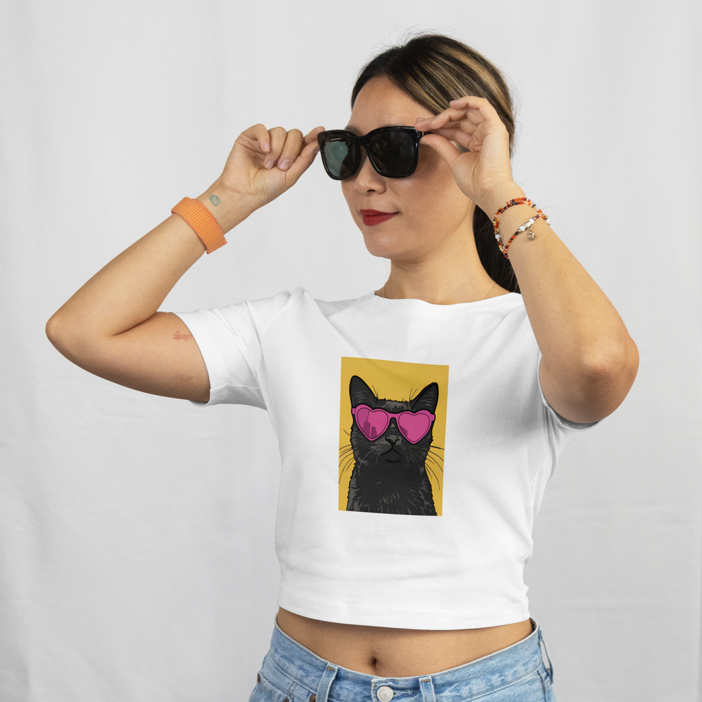 Saint Guas Mood Pet Capsule - Cat Club Premium Crop T-Shirt