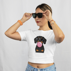 Saint Guas Mood Pet Capsule - Black Lab Premium Crop T-Shirt