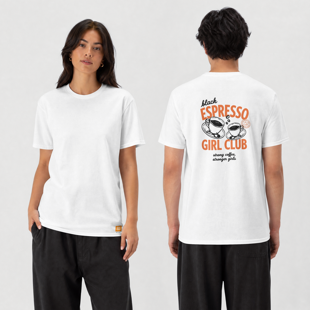 Saint Guas Statement Capsule – Espresso Girl Club Premium Oversize T-Shirt