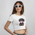 Saint Guas Mood Pet Capsule - Black Lab Premium Crop T-Shirt
