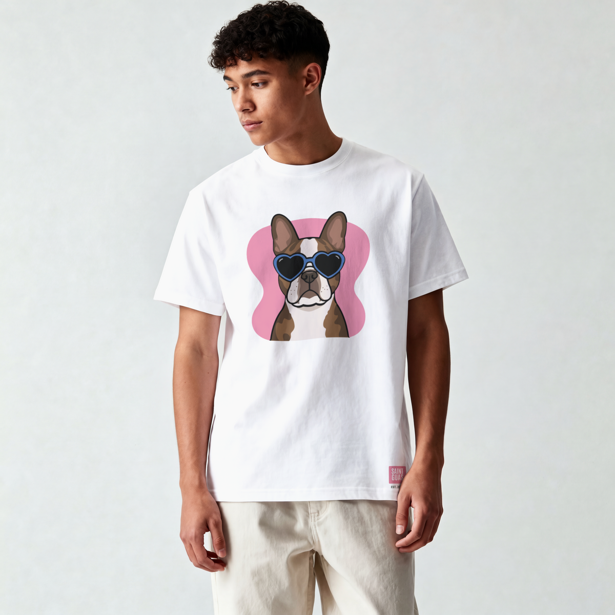 Saint Guas Mood Pet Capsule – Frenchie Premium Oversize T-Shirt