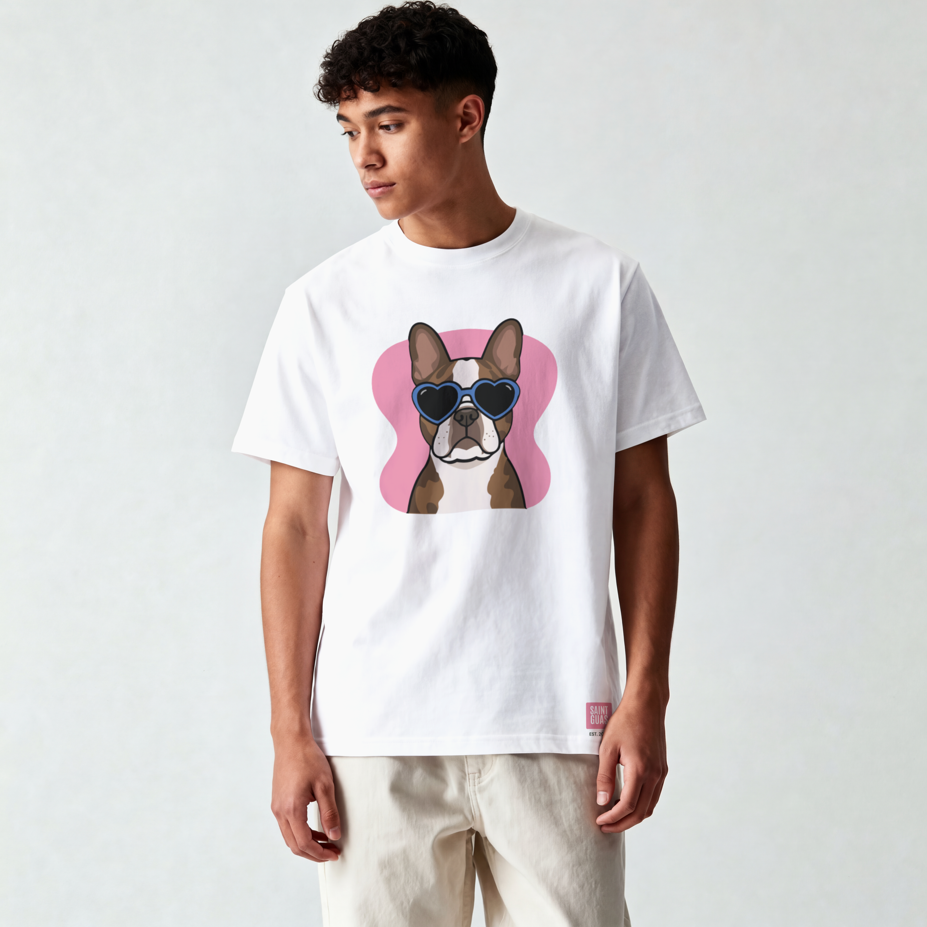 Saint Guas Mood Pet Capsule – Frenchie Premium Oversize T-Shirt
