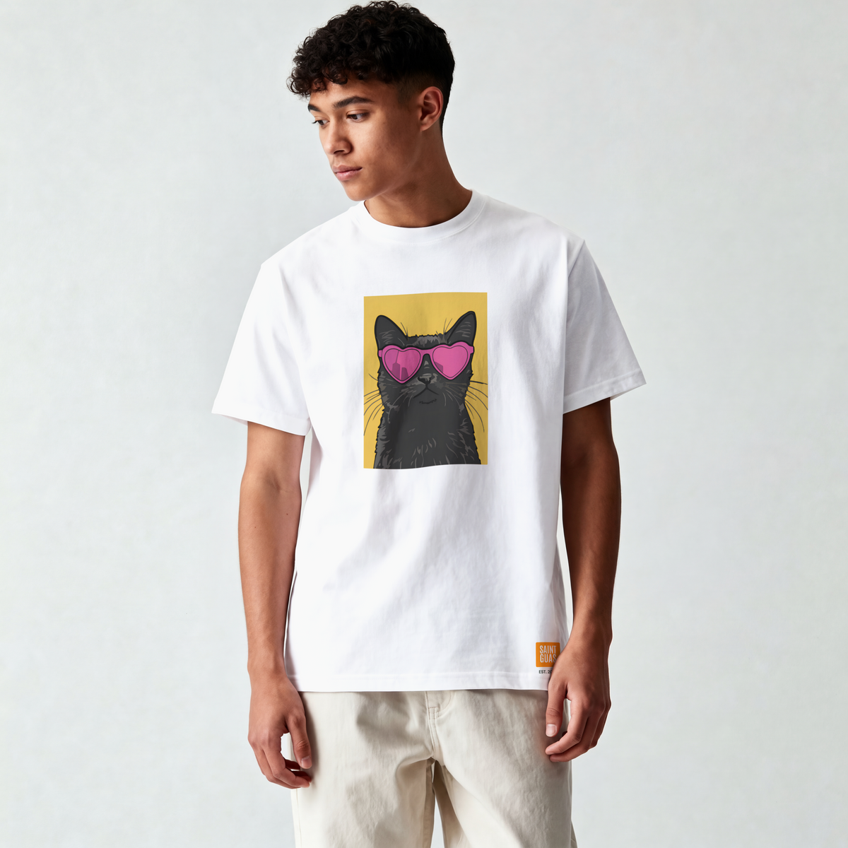 Saint Guas Mood Pet Capsule – Cat Club Premium Oversize T-Shirt