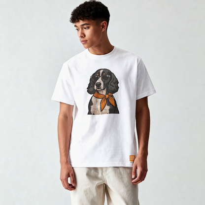 Saint Guas Mood Pet Capsule – Cocker Spaniel Premium Oversize T-Shirt