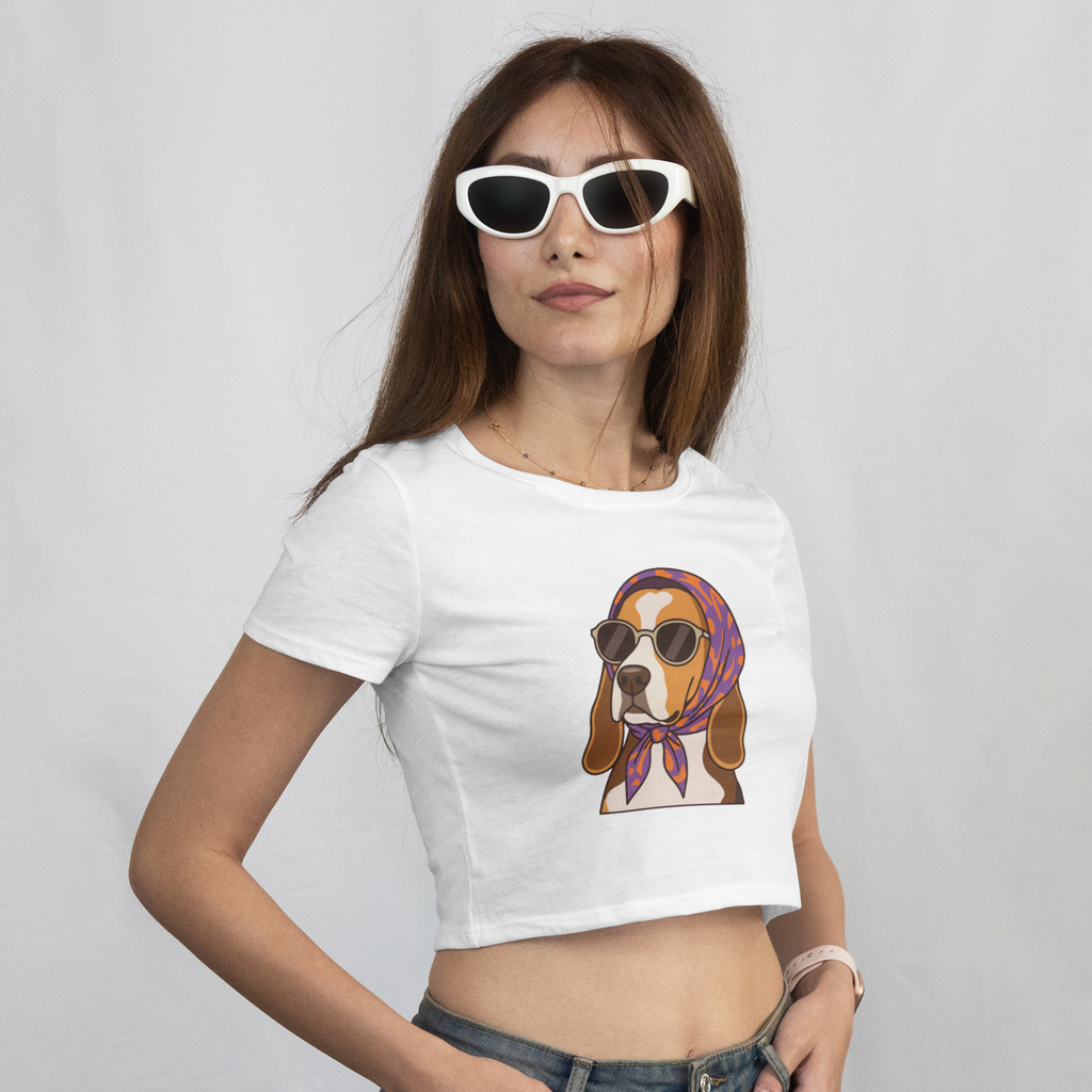Saint Guas Mood Pet Capsule - Beagle Premium Crop T-Shirt