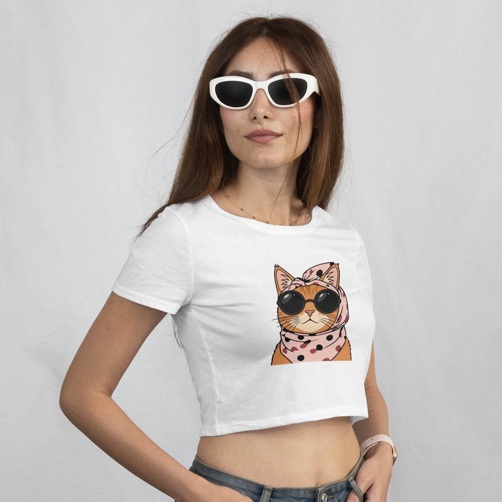 Saint Guas Mood Pet Capsule - Cool Cat Premium Crop T-Shirt