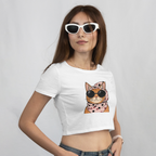 Saint Guas Mood Pet Capsule - Cool Cat Premium Crop T-Shirt