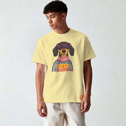 Saint Guas Mood Pet Capsule – Dachshund Premium Oversize T-Shirt