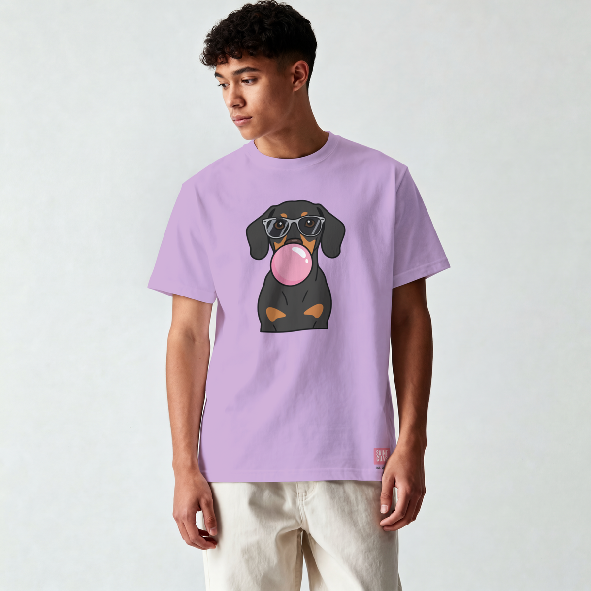Saint Guas Mood Pet Capsule – Black Lab Premium Oversize T-Shirt