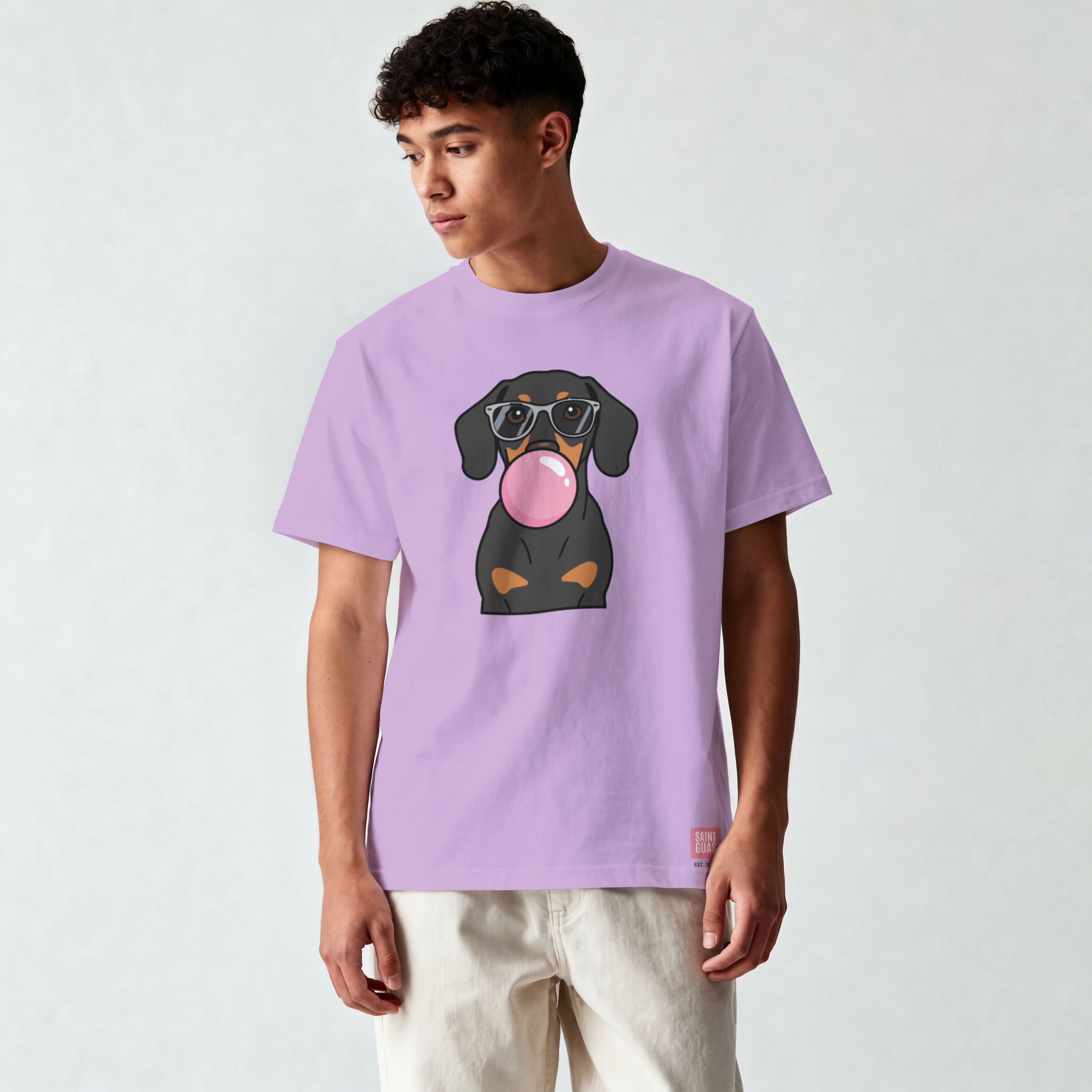 Saint Guas Mood Pet Capsule – Black Lab Premium Oversize T-Shirt