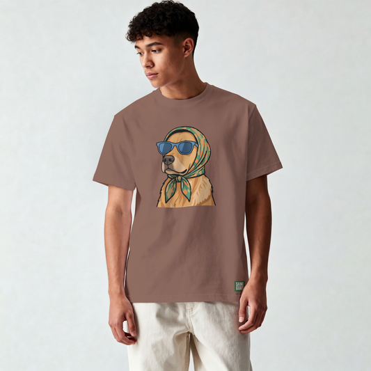 Saint Guas Mood Pet Capsule – Golden Retriever Premium Oversize T-Shirt