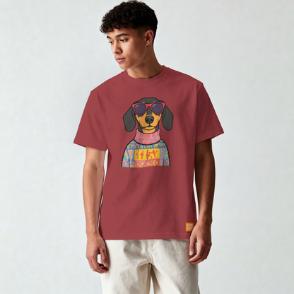 Saint Guas Mood Pet Capsule – Dachshund Premium Oversize T-Shirt