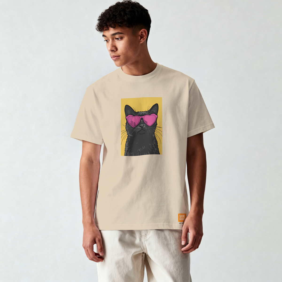 Saint Guas Mood Pet Capsule – Cat Club Premium Oversize T-Shirt