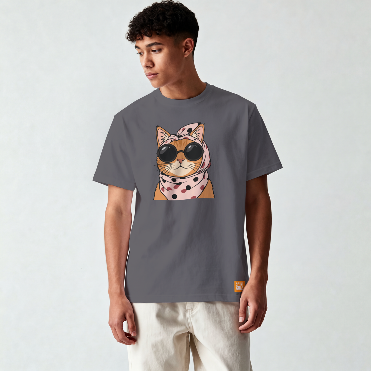 Saint Guas Mood Pet Capsule – Cool Cat Premium Oversize T-Shirt