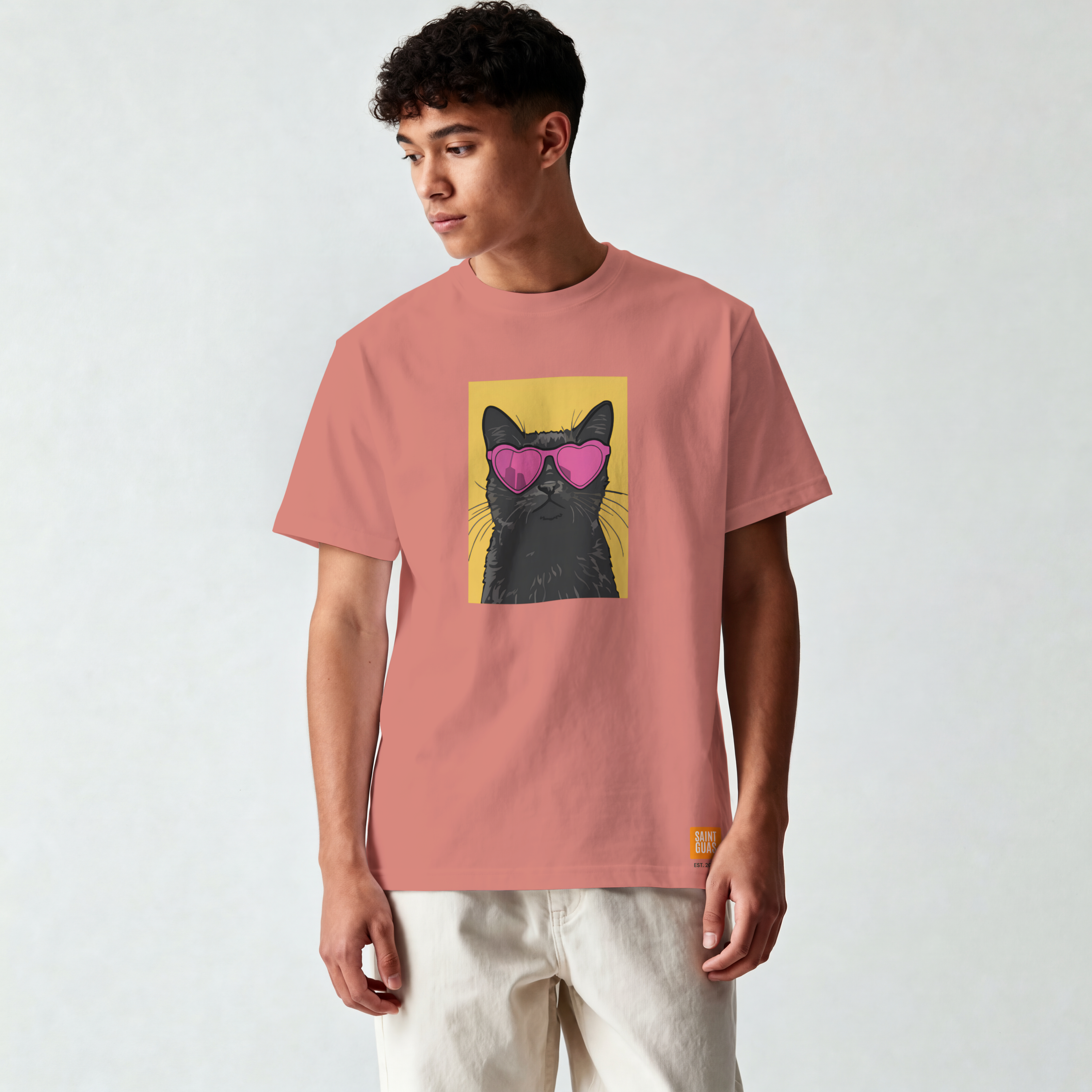 Saint Guas Mood Pet Capsule – Cat Club Premium Oversize T-Shirt