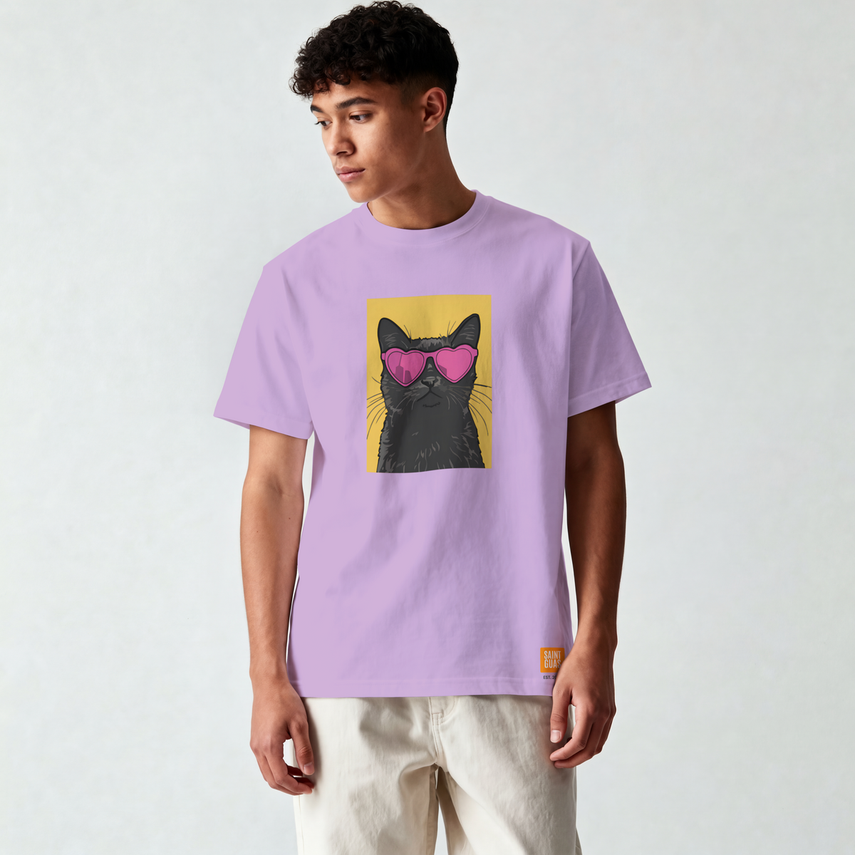 Saint Guas Mood Pet Capsule – Cat Club Premium Oversize T-Shirt