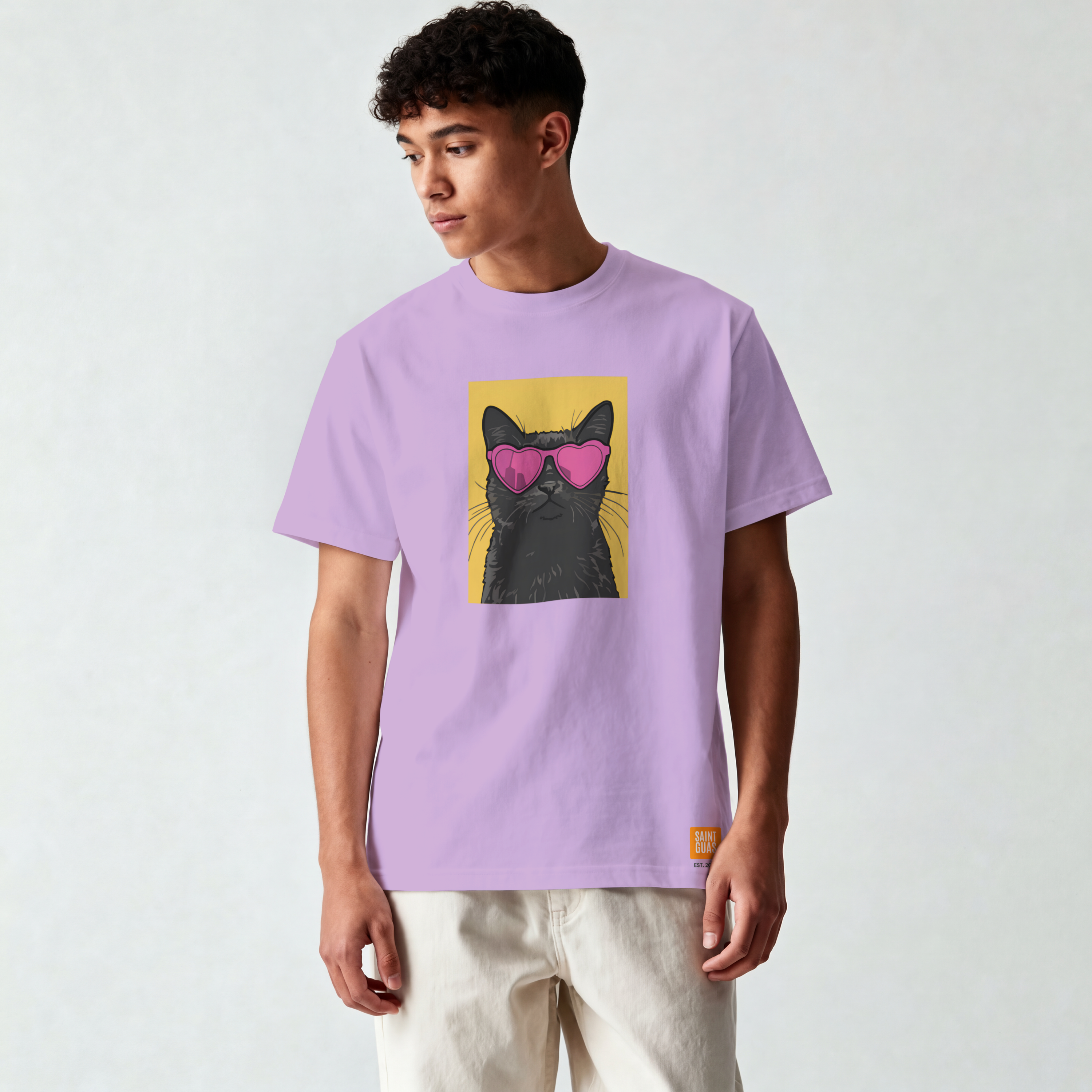 Saint Guas Mood Pet Capsule – Cat Club Premium Oversize T-Shirt