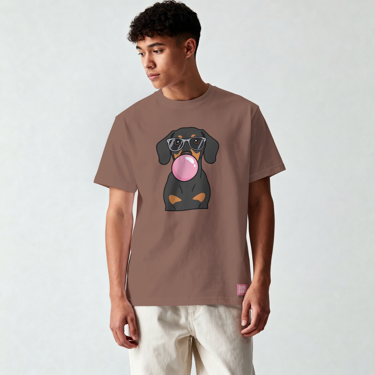 Saint Guas Mood Pet Capsule – Black Lab Premium Oversize T-Shirt