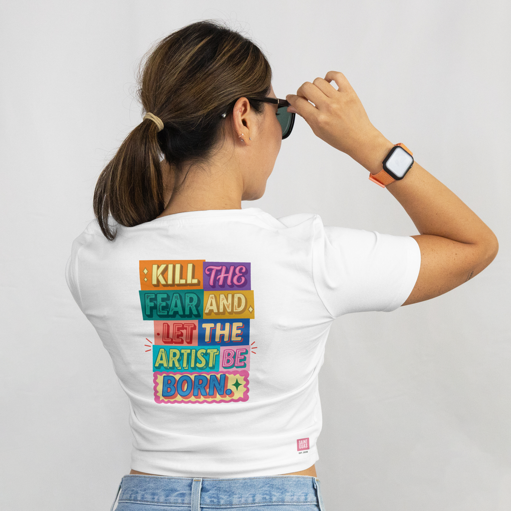 Saint Guas Statement Capsule -  Kill The Fear Premium Crop T-Shirt