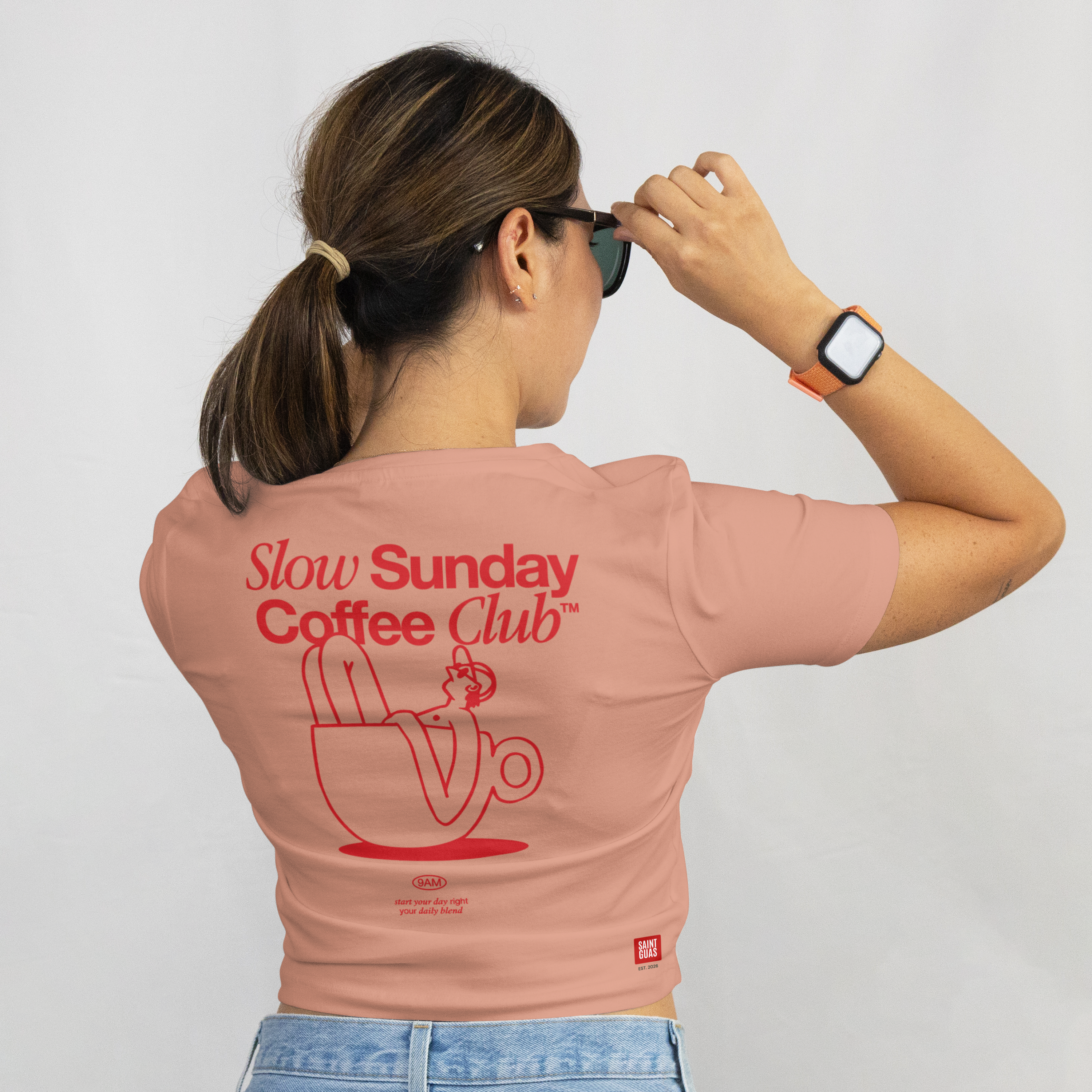Saint Guas Statement Capsule -  Slow Sunday Premium Crop T-Shirt