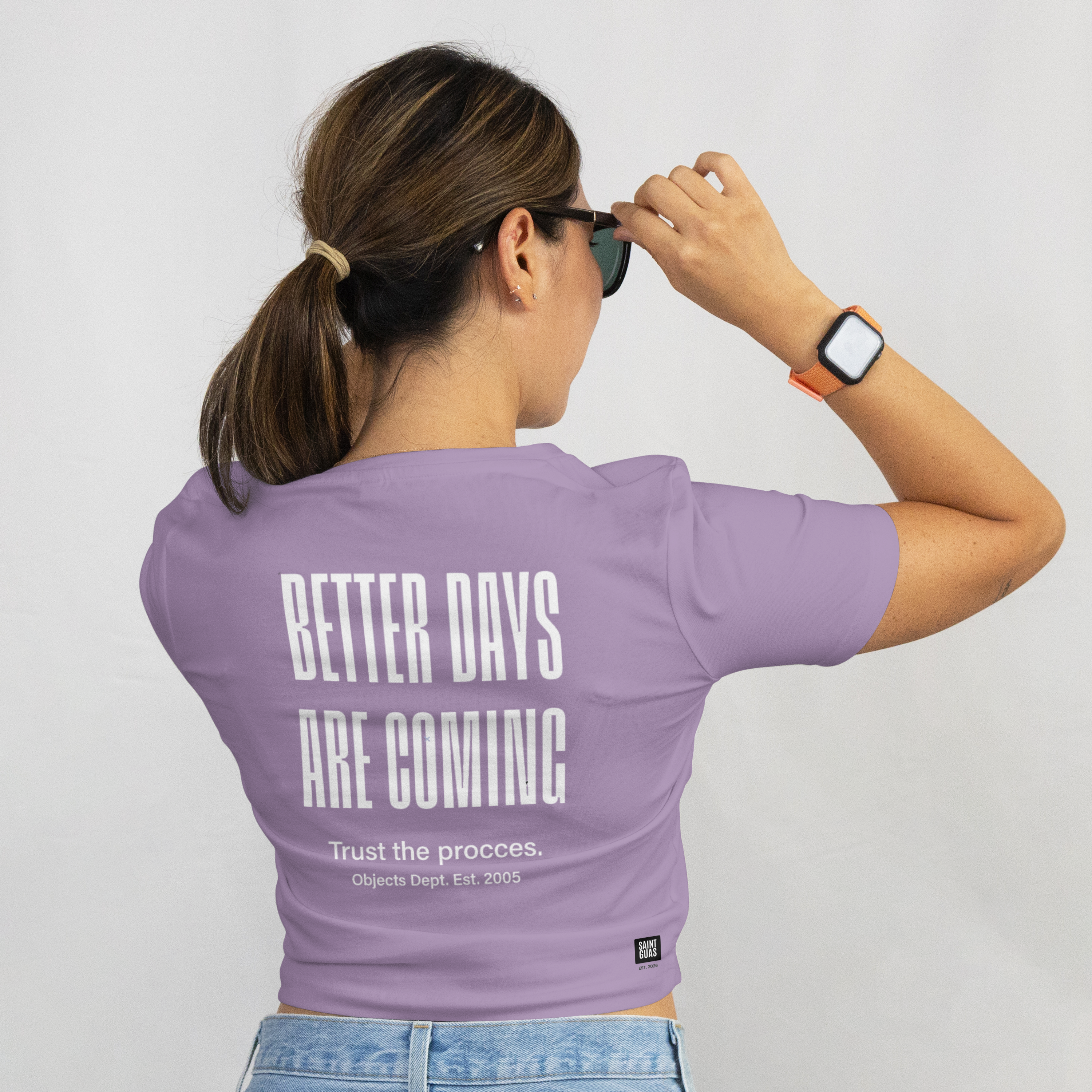 Saint Guas Statement Capsule - Better Days Are Coming Premium Crop T-Shirt