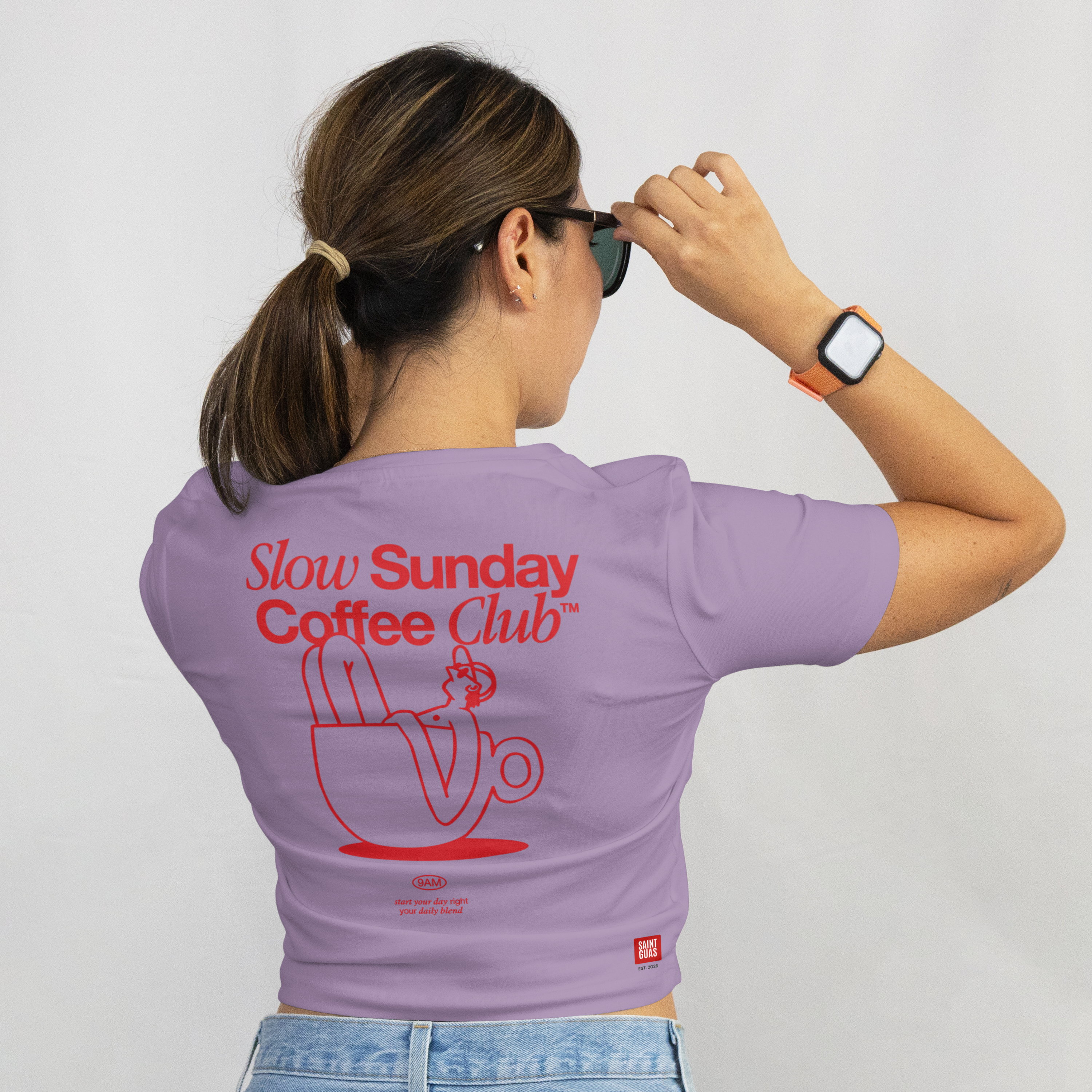 Saint Guas Statement Capsule -  Slow Sunday Premium Crop T-Shirt