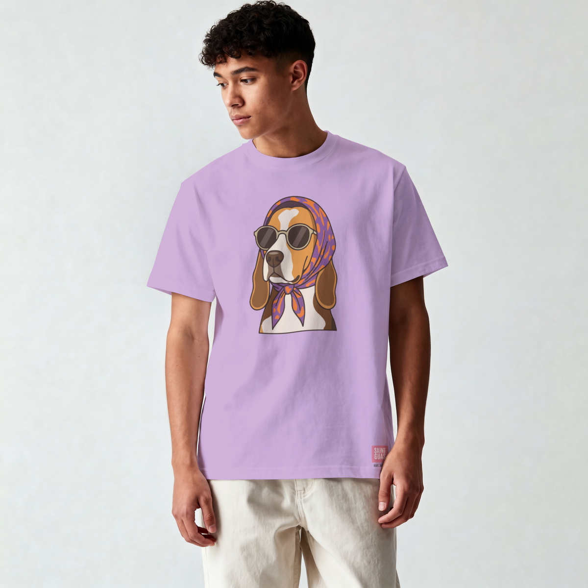 Saint Guas Mood Pet Capsule – Beagle Premium Oversize T-Shirt