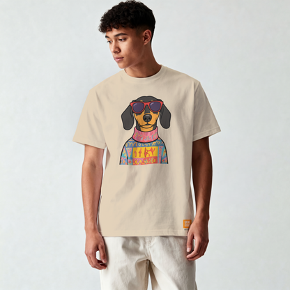 Saint Guas Mood Pet Capsule – Dachshund Premium Oversize T-Shirt