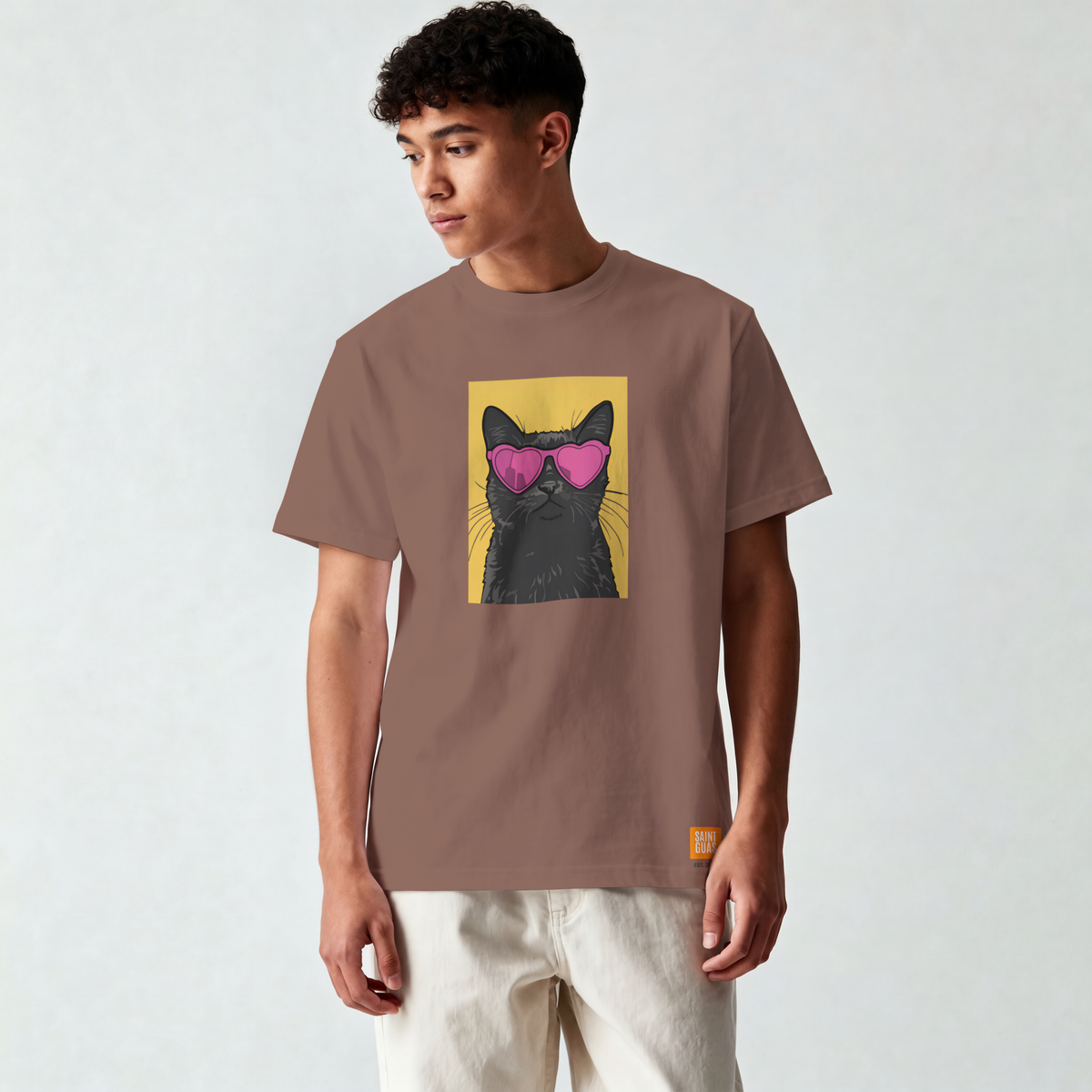 Saint Guas Mood Pet Capsule – Cat Club Premium Oversize T-Shirt