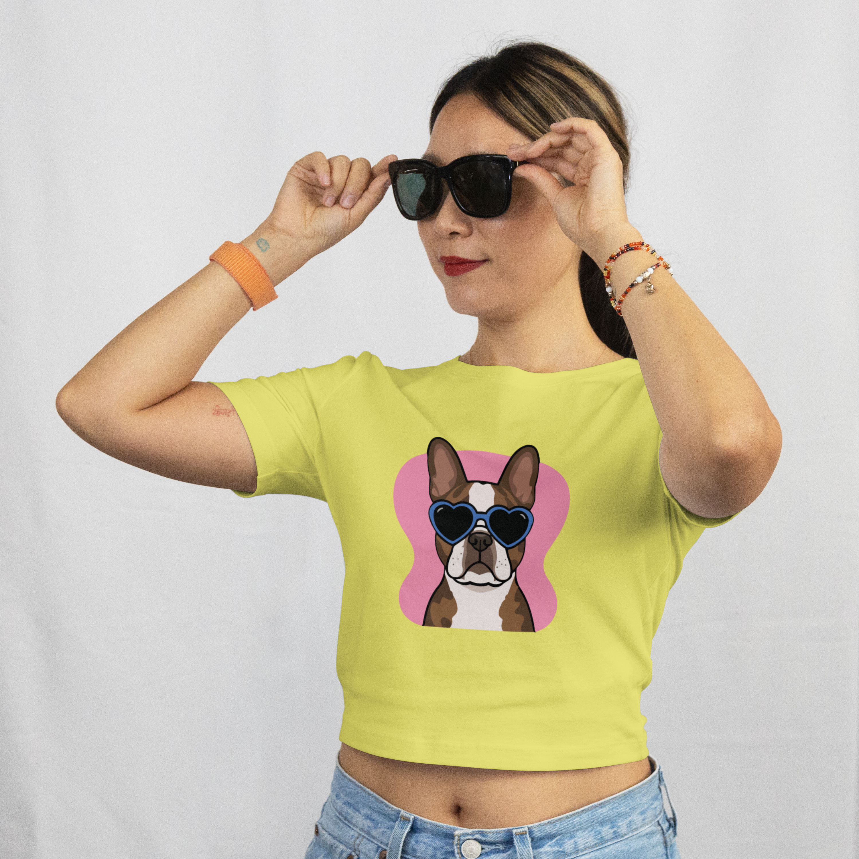 Saint Guas Mood Pet Capsule - Frenchie Premium Crop T-Shirt