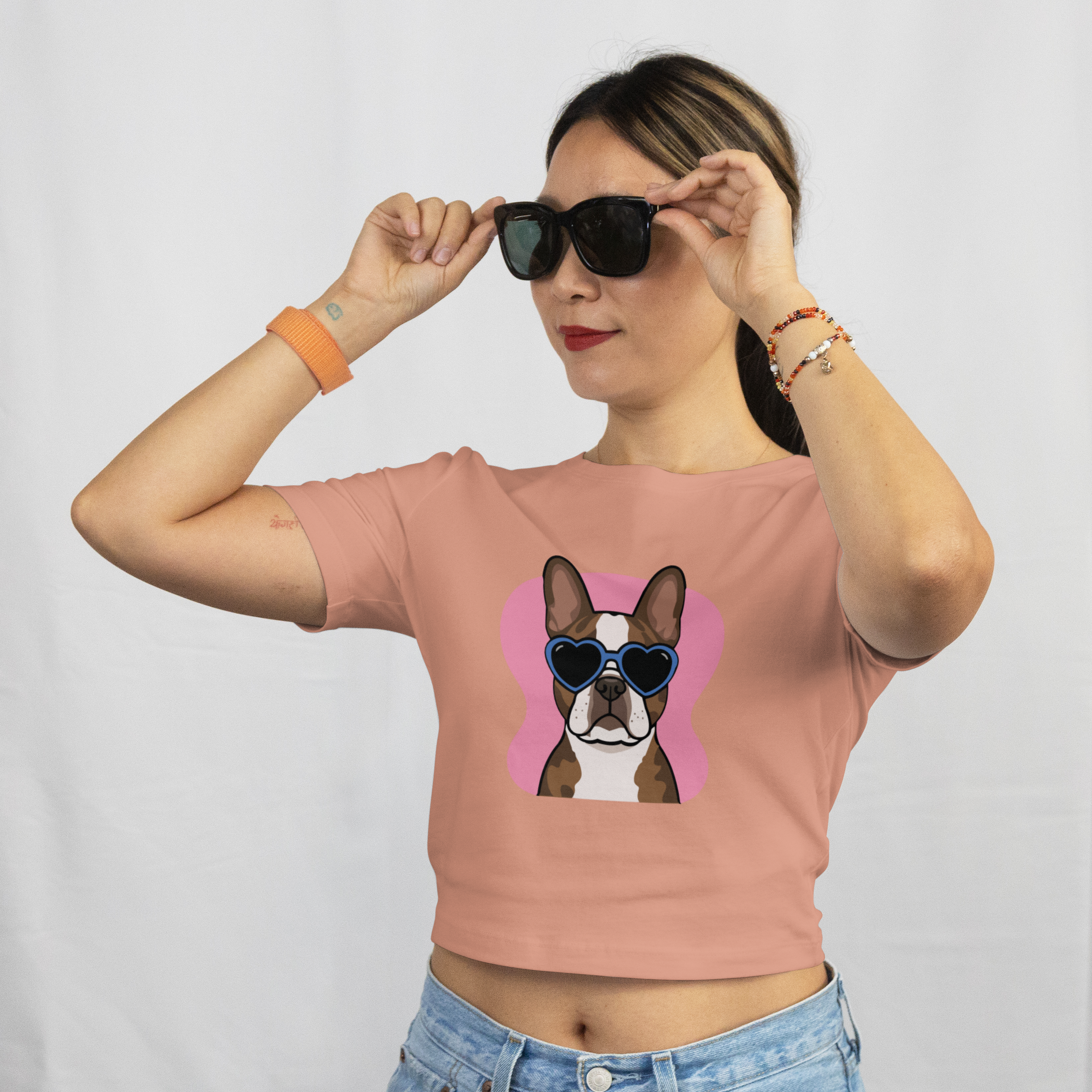 Saint Guas Mood Pet Capsule - Frenchie Premium Crop T-Shirt