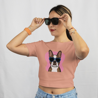 Saint Guas Mood Pet Capsule - Frenchie Premium Crop T-Shirt